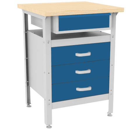 stół  metalowy STW 114 z blatem drewnianym do warsztatu samochodowego 