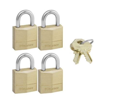 Zestaw 4x Kłódka 140EURQNOP  40mm  HS/22mm - 6mm  na jeden klucz MasterLock