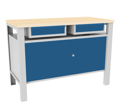 stół metalowy STW 324  do garażu z szufladami 