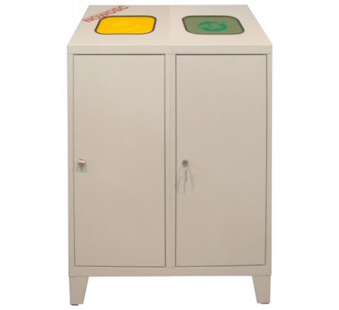 Kosz na śmieci MPO 02RK podwójny na makulaturę, papier i szkło