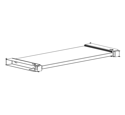 Półka wysuwana do szaf aktowych Sbm m 1000 mm Malow