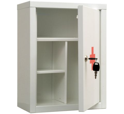 Naścienna apteczka metalowa do leków