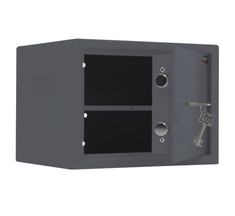 Sejf domowy na dokumenty, broń z zamkiem kluczowym VALBERG ARSENAŁ 25 klasy S1 grafitowy