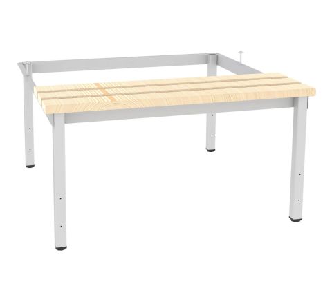 Podstawa w wersji ekonomicznej z ławką stała do szafy socjalnej bhp P423W MALOW 800mm