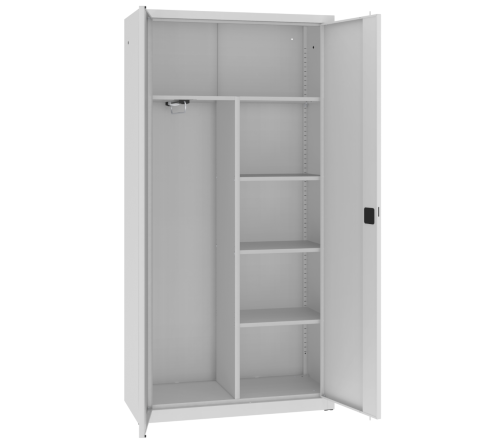 dwudrzwiowa szafa do biura na akta z miejscem na odzież SBM