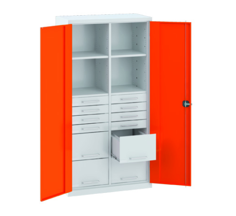 Szafa warsztatowa narzędziowa SL163.21 metalowa 4 przegrody