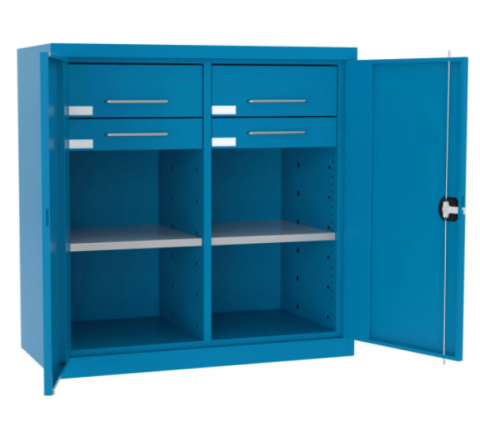 Szafka warsztatowa metalowa z podziałem SL163.03 1000x1000mm