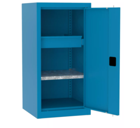 Metalowa szafka warsztatowa SMD515/2 polka i szuflada niska 100cm