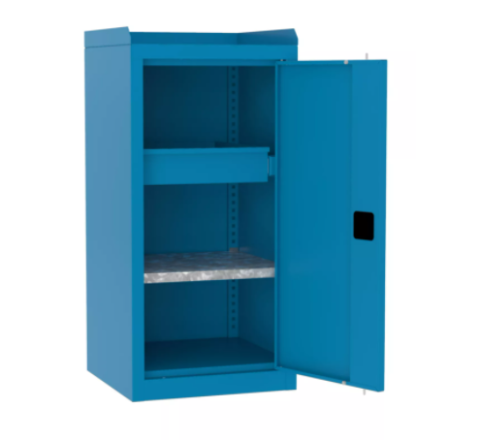 Metalowa szafka warsztatowa SMD515/4 polka szuflada rant boczny