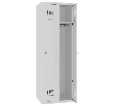 Podwójna szafa ubraniowa SUM 320 W ST BHP - 2 komory po 30 cm 