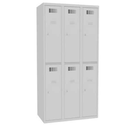 Pojemna szafa skrytkowa 90 cm, 6-komorowa SUS 332 W ST  