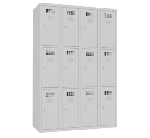 Metalowa szafa 12-skrytkowa na przedmioty podręczne  SUS 343 W ST