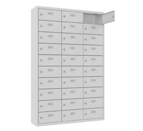 Szafa skrytkowa ze skrytkami na lunch stojąca 30-komorowa MSus 4310