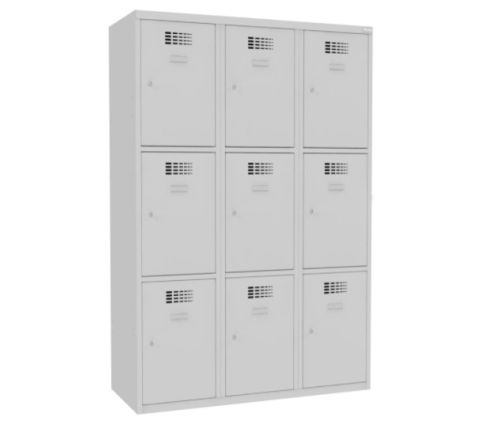 Metalowa szafa szatniowa - 9 komór 120 cm Sus 433 W ST