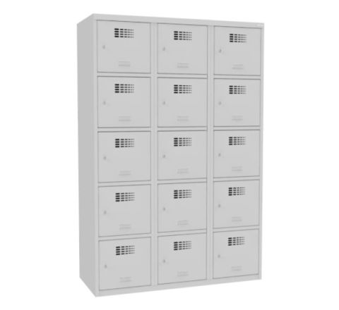Metalowa szafa szatniowa z nóżkami - 15 komór 120 cm Sus 435 W ST