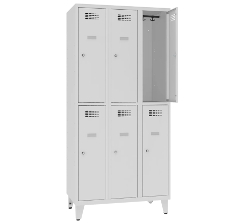 Szafka z podwójnym wieszakiem na kurtki i koszulki