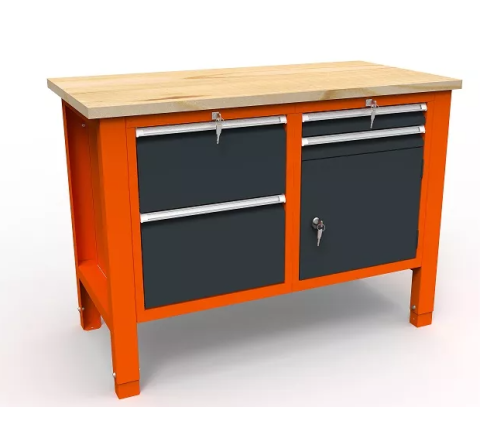 Stół narzędziowy SWT  12/06 'DWÓJKA' do warsztatu blat sklejka