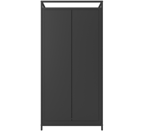 Szafa z półkami i przegrodą wewnętrzną loft