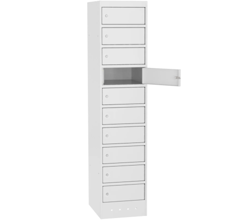 metalowa szafa na laptopy i tablety SZNL 4110 10 depozytów na klucz