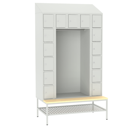 Otwarta szafka SZOS 15 szatniowa z 15 schowkami na klucz metalowa