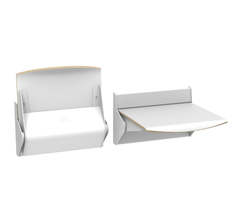 Siedzisko do poczekalni składane ścienne TPS 2A białe