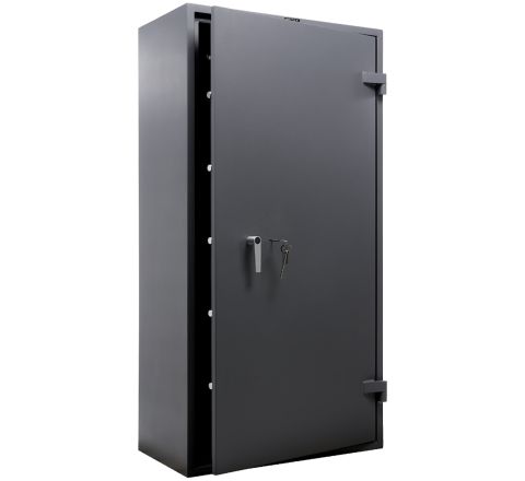 Szafa na broń długą z 5 uchwytami i zamkiem kluczowym Valberg ASG Combi w kolorze grafitowym