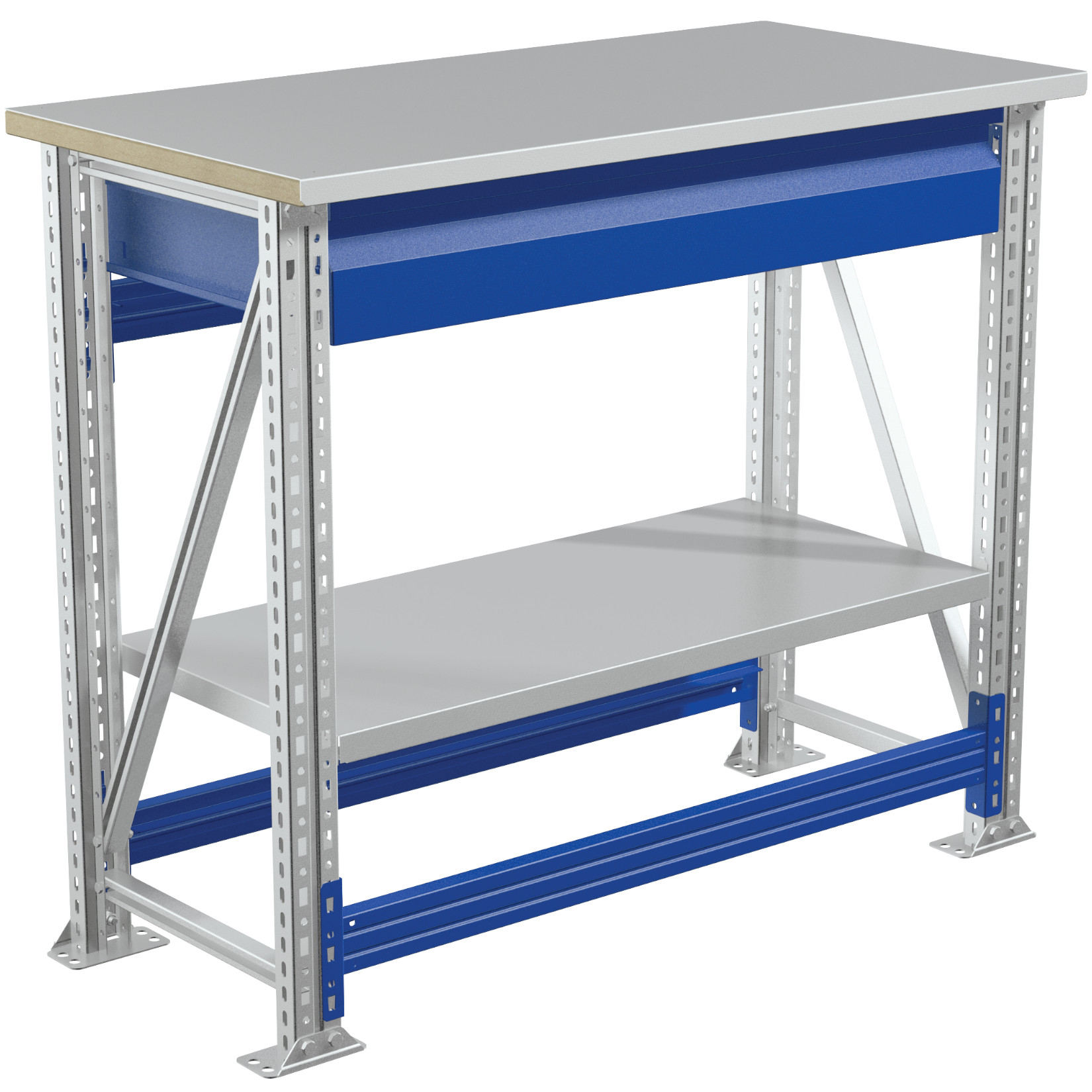 Stół roboczy do garażu z szufladą i półką Valberg Master 104