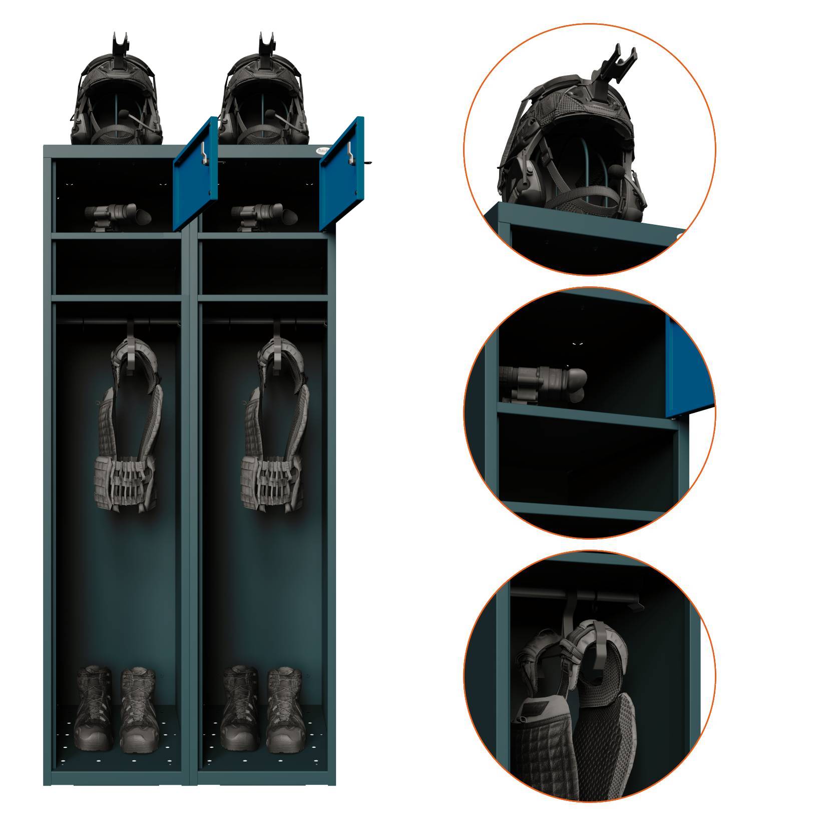 Najważniejsze atrybuty szafy socjalnej z 2 komorami SUS 42